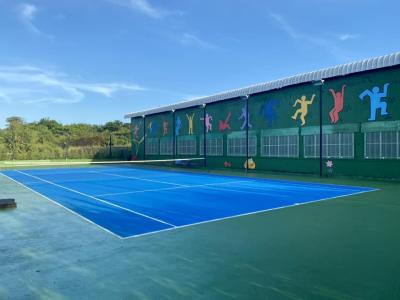 The outside, is located in white sand beach resort