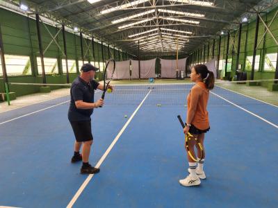 Rent racket and balls, and play tennis on koh mak island