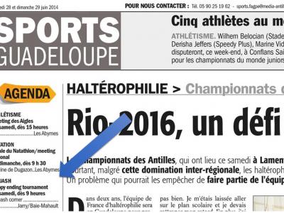 France Antilles du 28 juin 2014